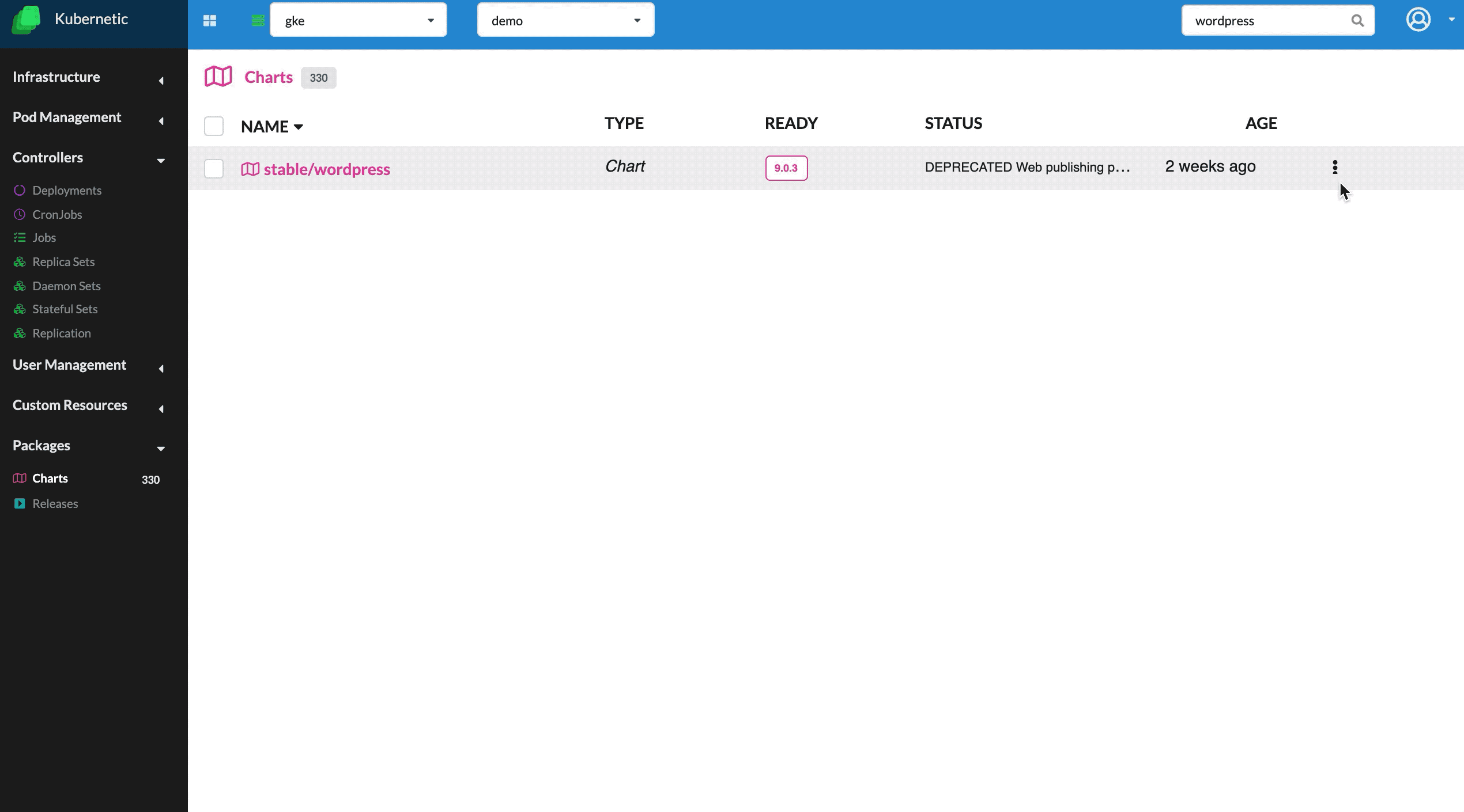 Deploying a WordPress Helm Chart with custom values