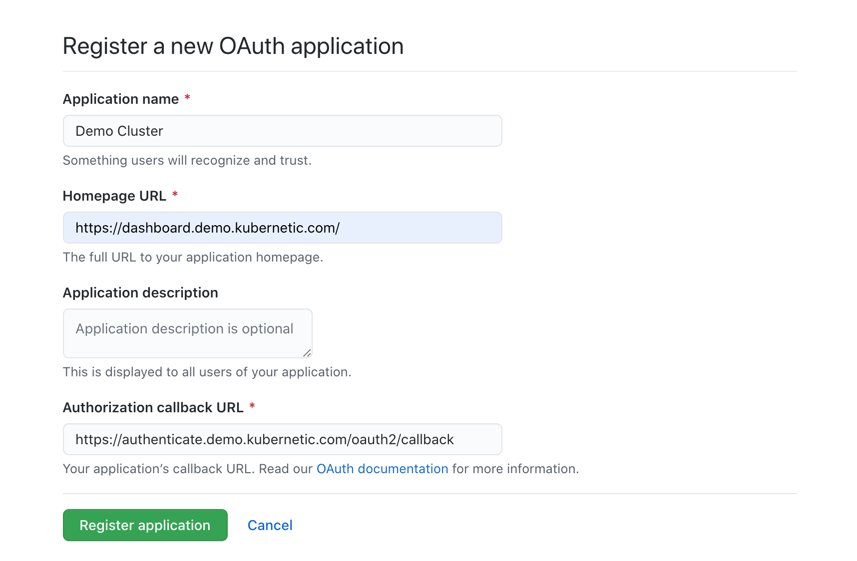 Register OAuth